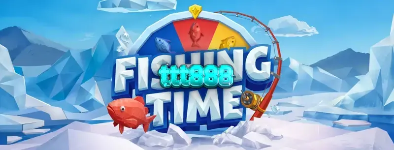 Tampilan antarmuka game Fishing Time dari BGaming dengan tema memancing dan roda keberuntungan